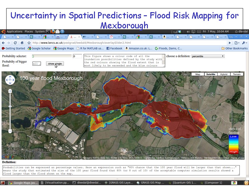 Uncertainty in Spatial Predictions – Flood Risk Mapping for Mexborough